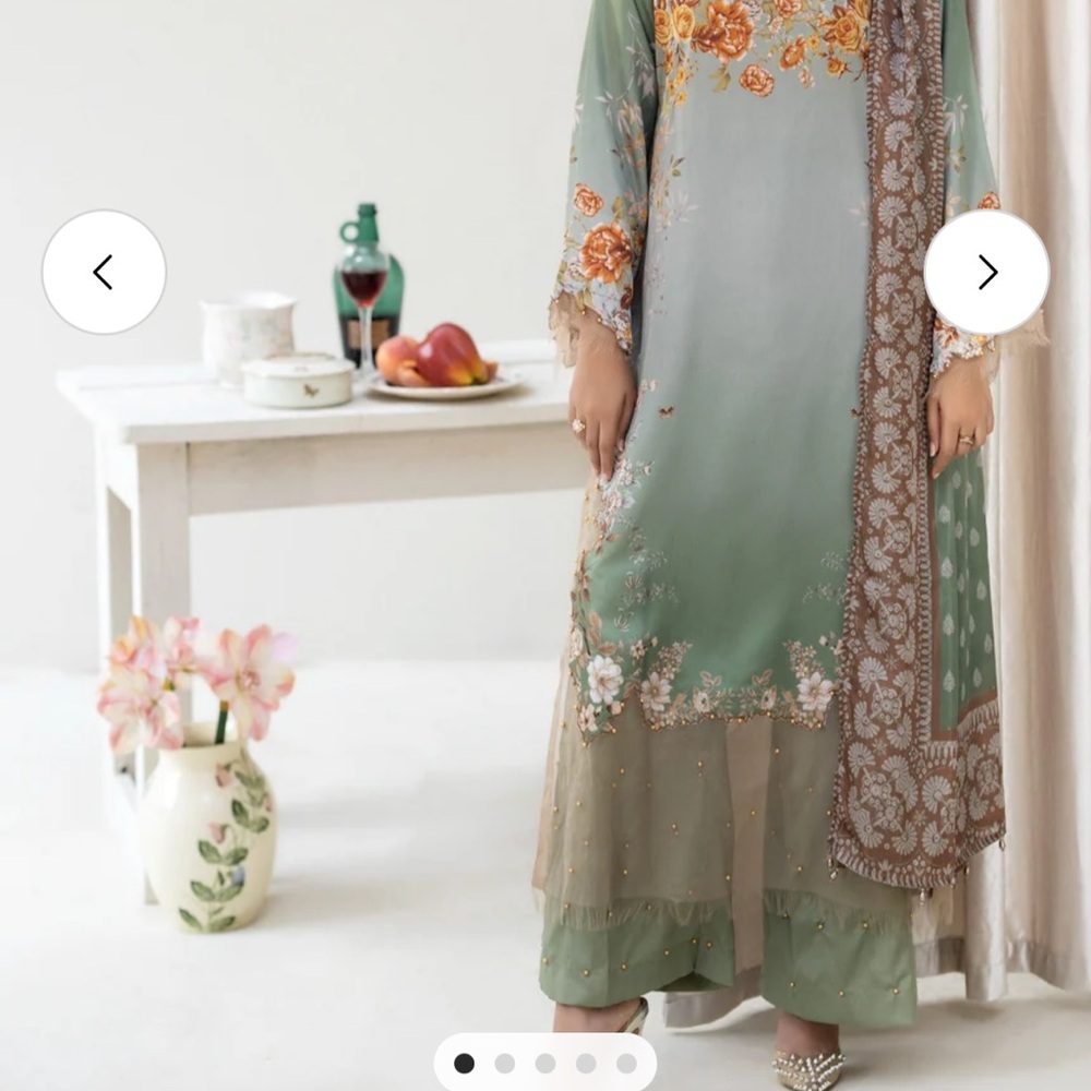 Elegant Floral Embroidered Dress